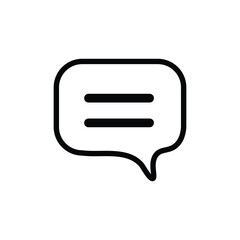 Speech Bubble Icon Modern Minimalist Chat Symbol for Communication and Messaging