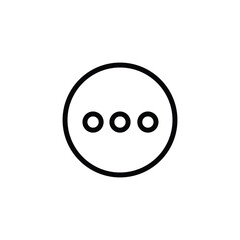 More Options Icon Minimalist Circle with Three Dots Symbol for Menus, Settings, and Additional Features