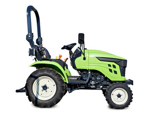 Agricultural tractor isolated on white