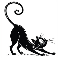 black cat with a bow