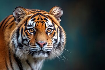 Fototapeta premium minimalist animals advertisement, editorial style, vibrant tone, social media ad, dynamic angles, moody lighting, neon lights, happy mood, macro shot, natural background