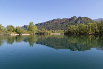 Fototapeta premium In Canoa sull'Adda