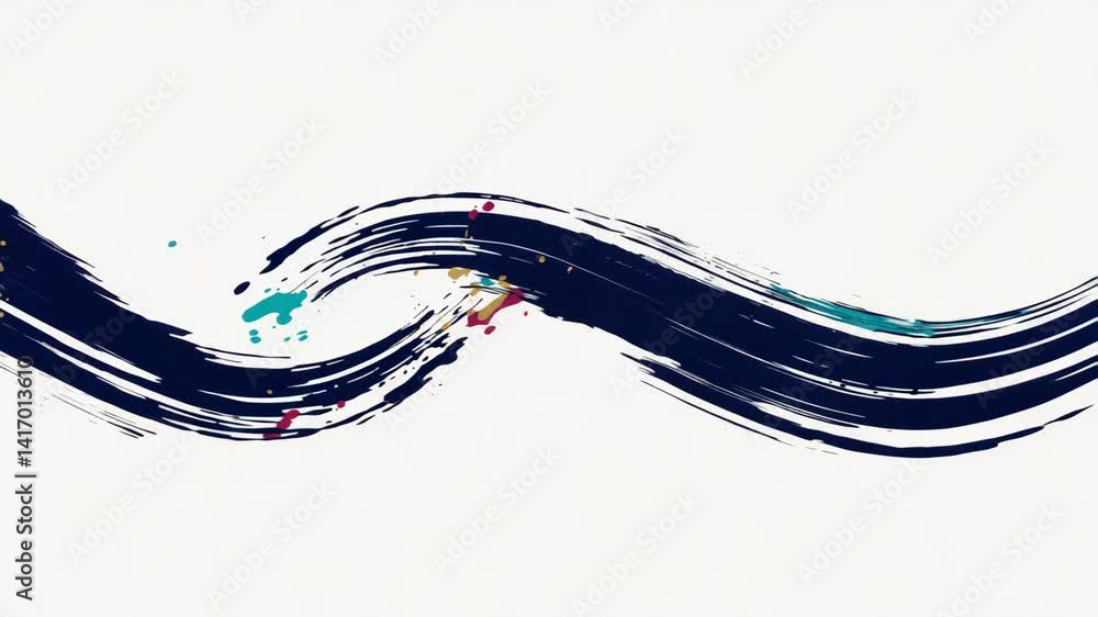 Canvas Prints creative abstract art design with flowing brush strokes and colors