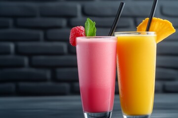 realistic drinks advertisement, luxury style, high-energy tone, website banner, lifestyle setting, cinematic lighting, neon lights, peaceful mood, macro shot, urban background