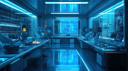 Fototapeta premium Futuristic Laboratory Interior