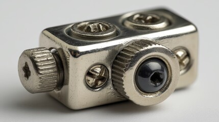 Metallic rectangle button industrial styl-3 - industrial rectangle interface concept