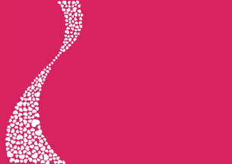 ハート柄の背景 赤系の単色 白抜き ハート