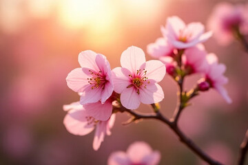 Obraz premium pink cherry blossom