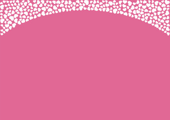 ハート柄の背景 赤系の単色 白抜き ハート