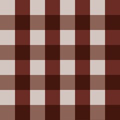 Brown and Beige Buffalo Plaid Seamless Pattern