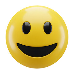 Fototapeta premium Joyful Spherical Emoji with Wide Grinning Smile