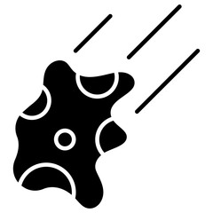 Asteroid Vector Icon Stock Illustration for Space and Astronomy Concepts