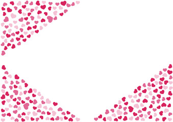 ハート柄の背景 赤系の3色 ハート