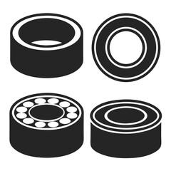 Bearing Machinery Parts Icon Vector Art Illustration Design
