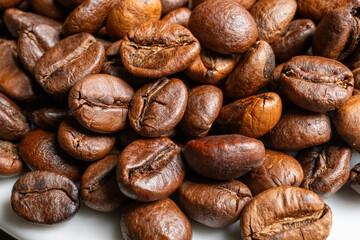 coffee beans on a white background