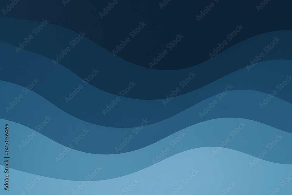 Poster a series of gentle, wavy lines in varying shades of blue create a serene and calming abstract backgr