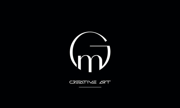 MG, GM, M, G abstract letters logo monogram