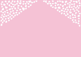 ハート柄の背景 赤系の単色 白抜き ハート