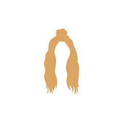 Woman blonde hairstyle. Vector salon hairstyles and trendy haircut.