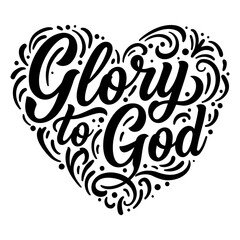 Fototapeta premium Heart-shaped, stylized lettering phrase 