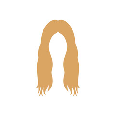 Woman blonde hairstyle. Vector salon hairstyles and trendy haircut.