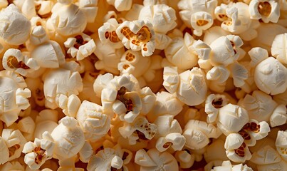 Close-up of popcorn kernels.  Popcorn texture details
