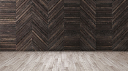 Empty luxury modern Room with a large window and Natural Light, Modern interior design with a light empty mock-up wall. 