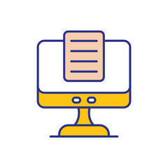 Digital Contracts Icon vector stock illustration