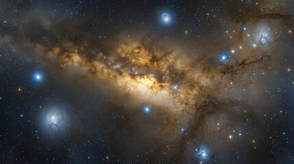 Fototapeta premium Vivid depiction of the Milky Way under a starry night sky in a serene remote location