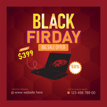  laptop product sale advertising social media post desaign instragram banner template