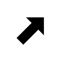 Up-right icon in black, outline style and transparent background