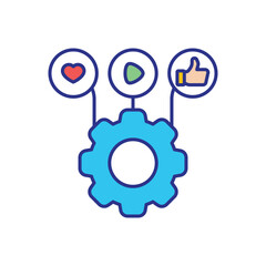 Social Media Management Icon vector stock illustration