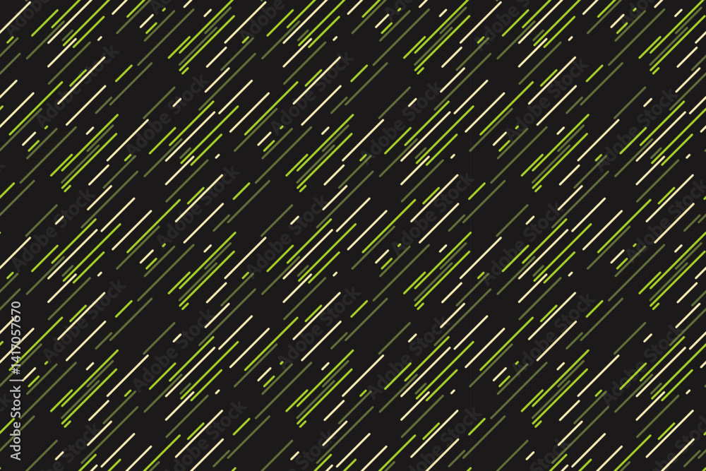 Aufkleber dynamic abstract background with diagonal lines in lime green and beige on black. perfect for modern
