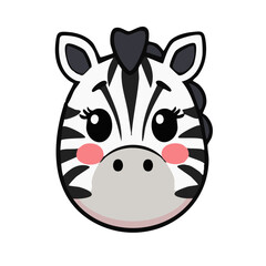 A cute zebra cartoon illustration.