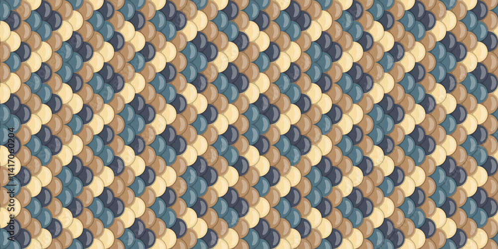 Aufkleber abstract seamless pattern with overlapping semicircles in muted earth tones. ideal for textile desig