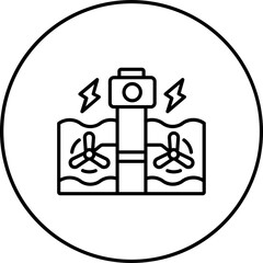 Ocean Energy Icon