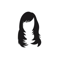 Trendy woman hairstyle. Vector illustration 