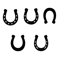 Horse Shoe Icon - Vector Symbol of Luck and Western Culture