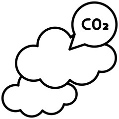Co2 vector stock icon illustration
