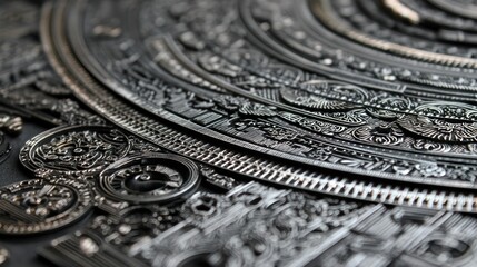 Obraz premium Ornate, intricate clock face detail