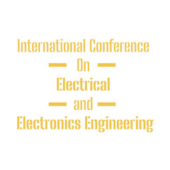 International Conference on Electrical and Electronics Engineering Poster, White and Blue Design