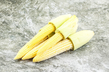 Small young baby corn heap