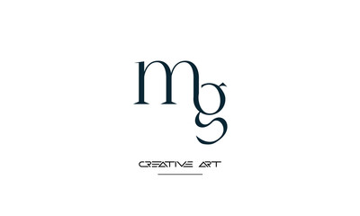 MG, GM, M, G abstract letters logo monogram