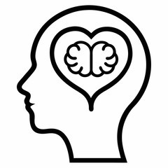 Psychology and mental line icons collection. Big UI icon set in a flat design