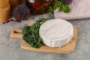 Gourmet round creamy Camembert cheese