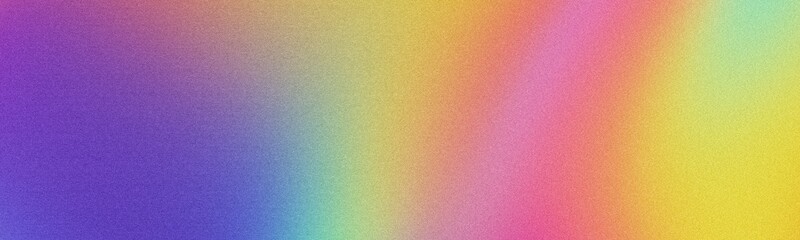 Vibrant rainbow gradient with smooth grainy texture. Abstract digital banner design, modern color blending, trendy backgrounds. Lo-fi grain noise, multicolor vintage retro design.