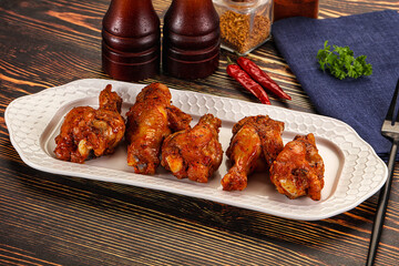 Hot and spicy Buffalo chicken wings