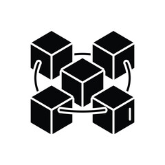 Blockchain Icon vector stock illustration