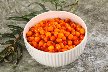 Natural organic ripe sweet buckthorn