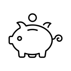 Obraz premium Simple Piggy Bank Vector Illustration Saving Money And Investment Concept